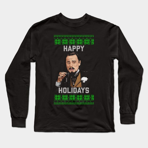 Happy Holidays Long Sleeve T-Shirt by geekingoutfitters